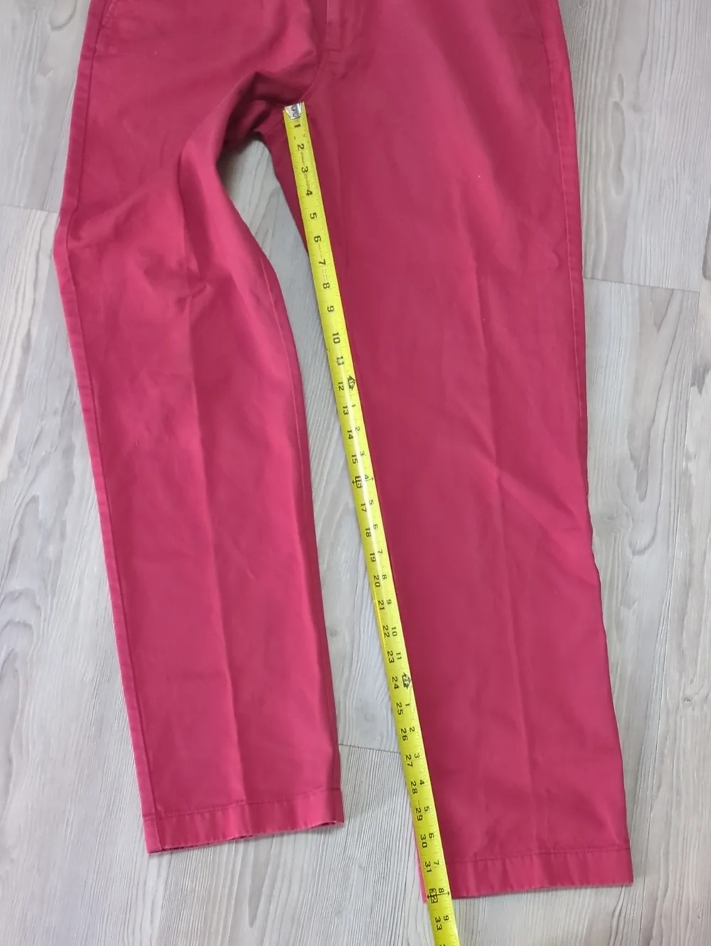 J.Crew The Sutton Chino Pants Mens 34x34 Raspberry Pink Red 100% Cotton Preppy